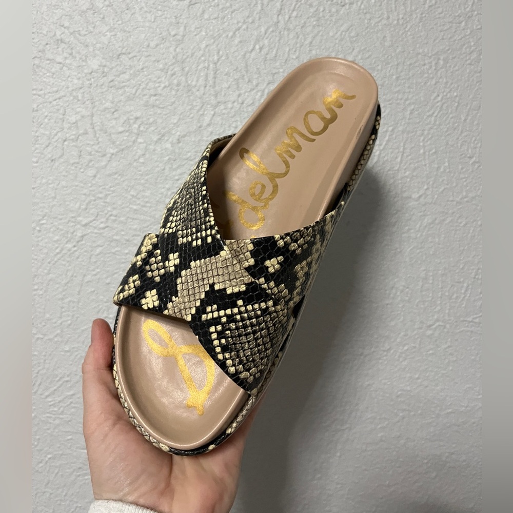 NEW! Sam Edelman Snake Print Slide Sandals